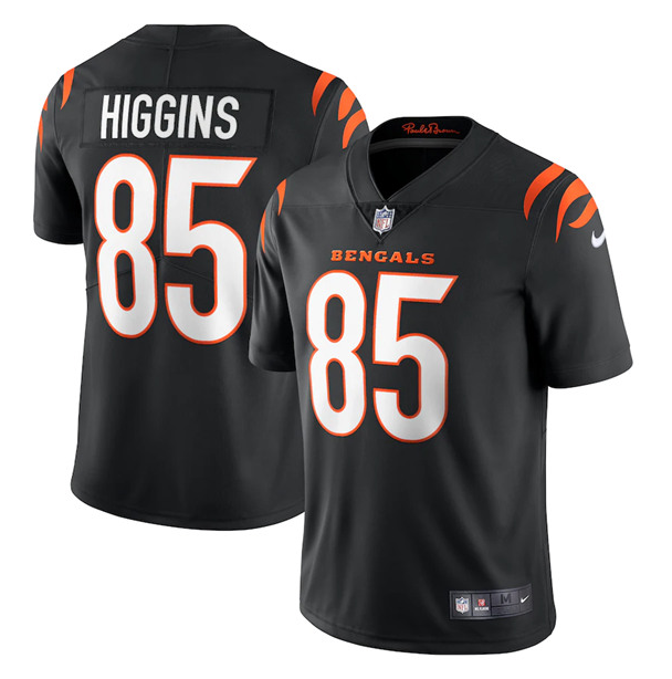 Women's Cincinnati Bengals #85 Tee Higgins 2021 Black NFL Vapor Limited Stitched Jersey(Run Small)